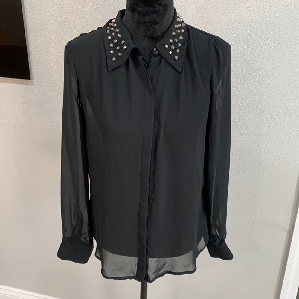 Sheer Stud Blouse